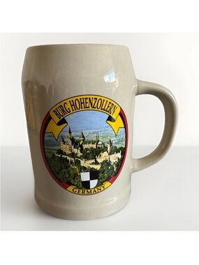 NWT Burg Hohenzollern Germany Beer Mug 0.5L Stoneware Ceramic Castle Souvenir